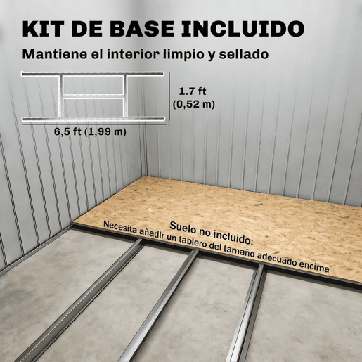 Outsunny Abrigo de Jardim 213x130x172 cm Abrigo de Exterior de Aço Galvanizado com Porta Corredeira e Ventilações para Armazenamento de Ferramentas Cinza Claro