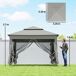 Carpa Plegable Metal, Poliéster Outsunny Carpa Plegable Metal, Poliéster Outsunny Multicolor