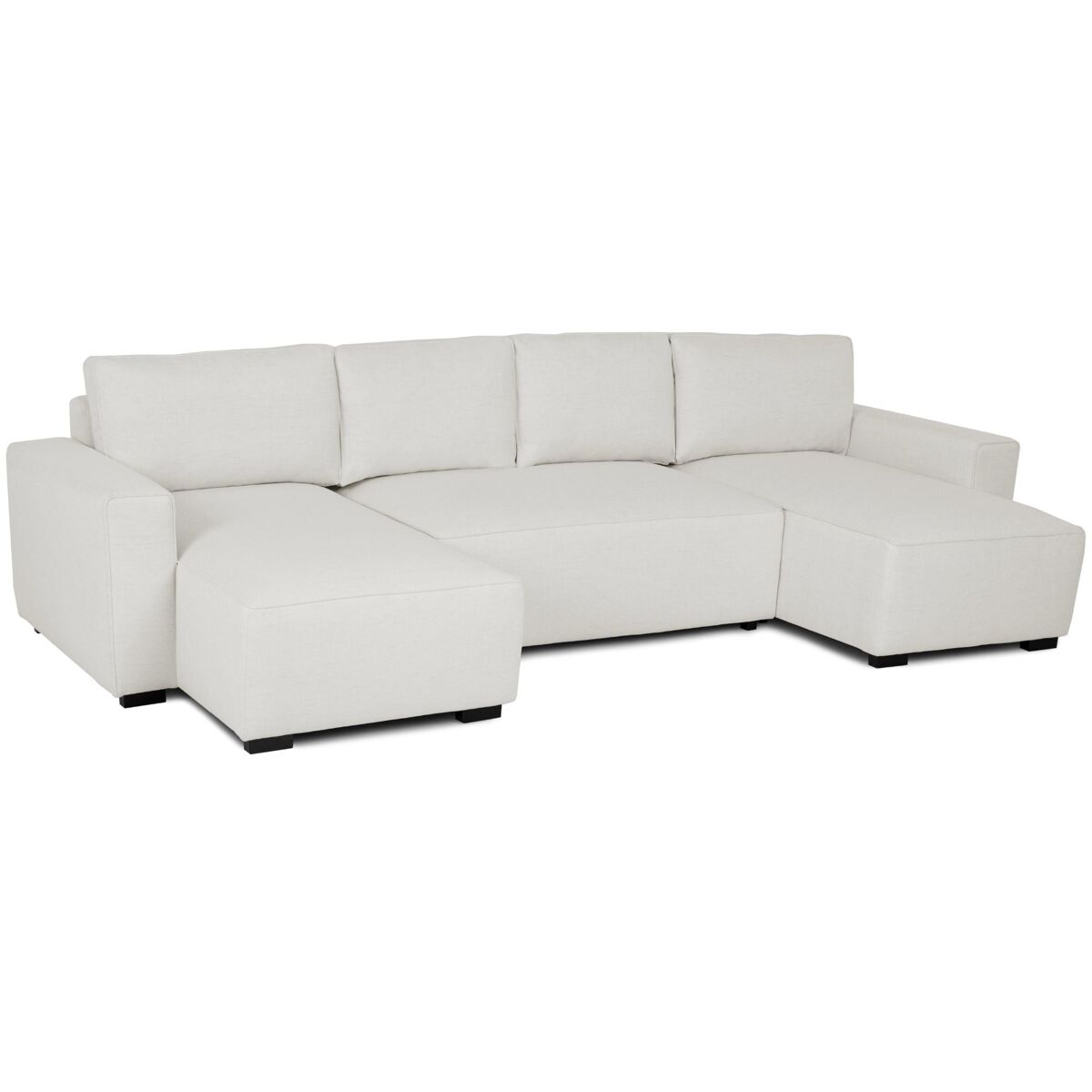 Sofá-cama chaise longue budwing jordan beige - 5 plazas - 317x157x91 cm