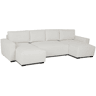 Sofá-Cama Chaise Longue BUDWING Jordan Bege - 5 Lugares - 317x157x91 cm