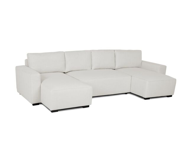 Sofá-cama chaise longue budwing jordan beige - 5 plazas - 317x157x91 cm