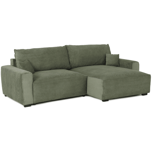 Sofá-Cama Chaise Longue BUDWING Lauren Verde Floresta - 4 Lugares - 269x158x96 cm