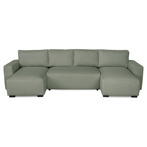 Sofá-Cama Chaise Longue BUDWING Jordan Verde - 5 Lugares - 317x157x91 cm