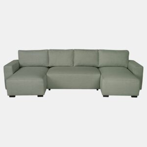Sofá-Cama Chaise Longue BUDWING Jordan Verde - 5 Lugares - 317x157x91 cm