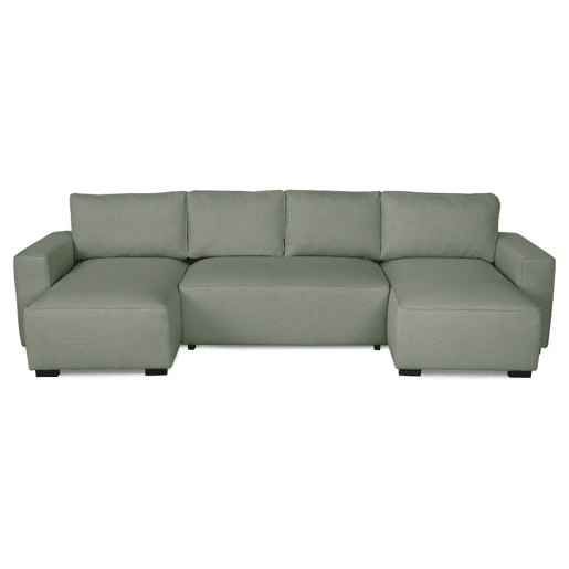 Sofá-Cama Chaise Longue BUDWING Jordan Verde - 5 Lugares - 317x157x91 cm