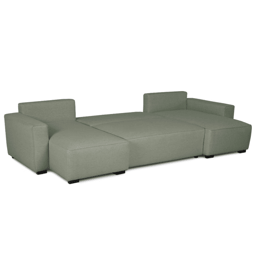Sofá-Cama Chaise Longue BUDWING Jordan Verde - 5 Lugares - 317x157x91 cm