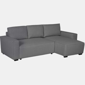 Sofá-Cama Chaise Longue BUDWING Jade Cinzento - 4 Lugares - 239x135x91 cm
