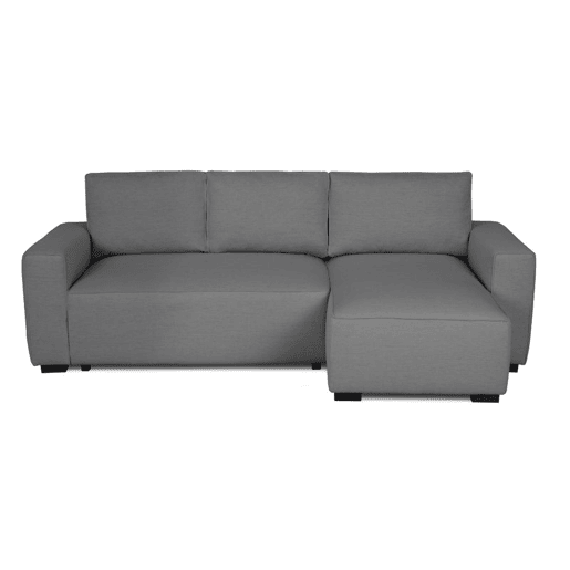 Sofá-Cama Chaise Longue BUDWING Jade Cinzento - 4 Lugares - 239x135x91 cm
