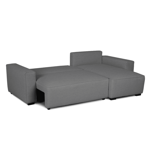 Sofá-Cama Chaise Longue BUDWING Jade Cinzento - 4 Lugares - 239x135x91 cm