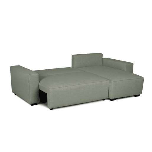 Sofá-Cama Chaise Longue BUDWING Jade Verde - 4 Lugares - 239x135x91 cm
