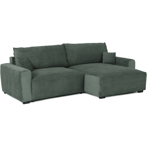 Sofá-Cama Chaise Longue BUDWING Lauren Verde Abeto - 4 Lugares - 269x158x96 cm