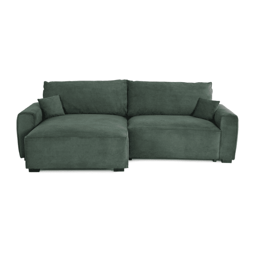 Sofá-Cama Chaise Longue BUDWING Lauren Verde Abeto - 4 Lugares - 269x158x96 cm