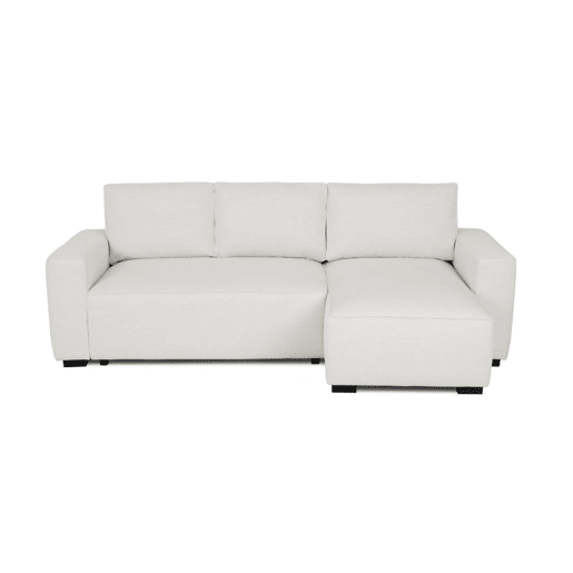 Sofá-Cama Chaise Longue BUDWING Jade Bege - 4 Lugares - 239x135x91 cm