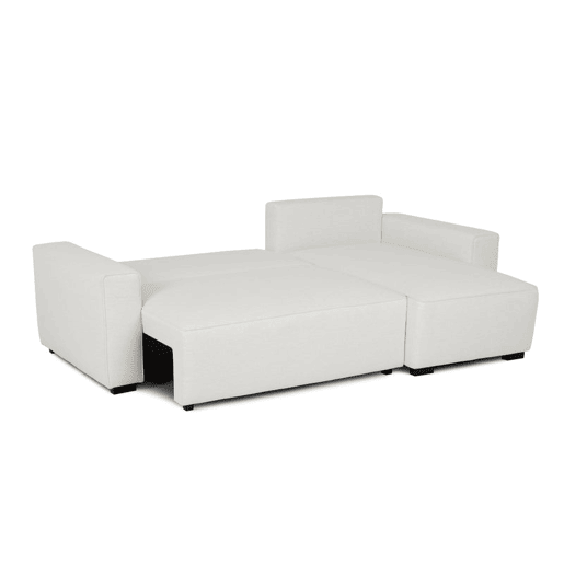 Sofá-Cama Chaise Longue BUDWING Jade Bege - 4 Lugares - 239x135x91 cm