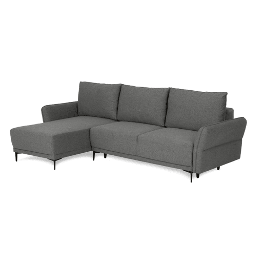 Sofá-Cama Chaise Longue BUDWING Toby Cinzento Vulcão - 4 Lugares - 260,5x156x92 cm