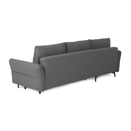 Sofá-Cama Chaise Longue BUDWING Toby Cinzento Vulcão - 4 Lugares - 260,5x156x92 cm