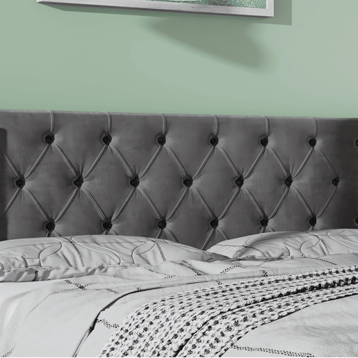 Cama contentora de veludo com estrado de ripas 160x200 cm - Cinzento Cama contentora de veludo com estrado de ripas 160x200 cm - Cinzento
