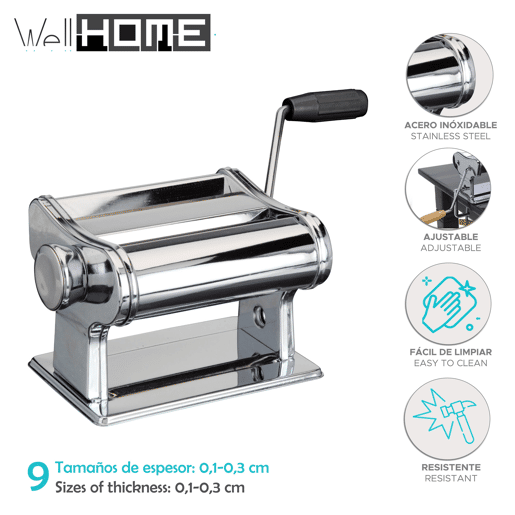 Máquina de macarrão de aço inoxidável Well Home