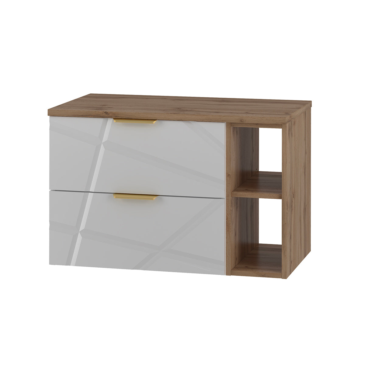 Mueble bajo lavabo 2 compartimientos encimera Aurora 80