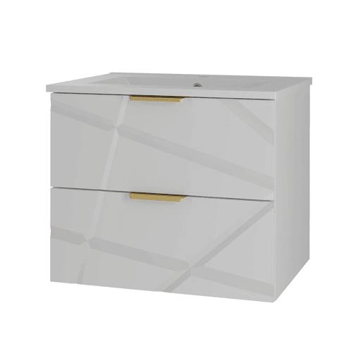 Móvel lavatório simples embutido 60cm Aurora Branco Móvel lavatório simples embutido 60cm Aurora Branco