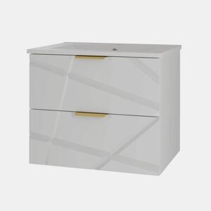 Móvel lavatório simples embutido 60cm Aurora Branco