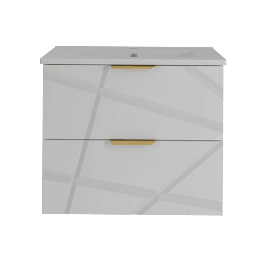 Móvel lavatório simples embutido 60cm Aurora Branco Móvel lavatório simples embutido 60cm Aurora Branco