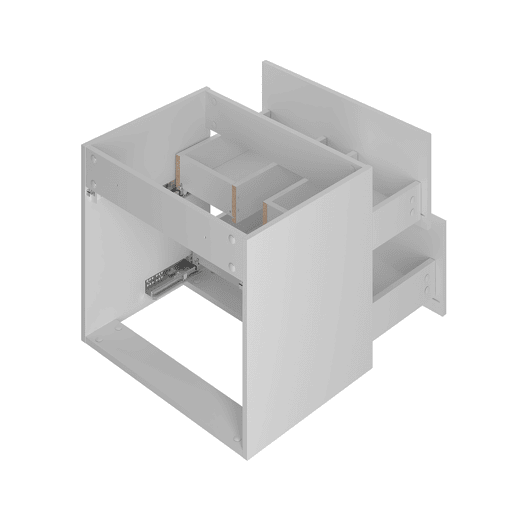 Móvel lavatório simples embutido 60cm Aurora Branco Móvel lavatório simples embutido 60cm Aurora Branco