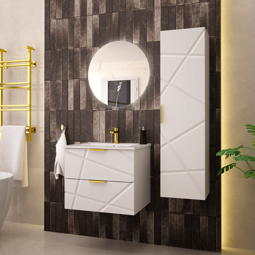 Móvel sob-lavatório 60cm Aurora Branco