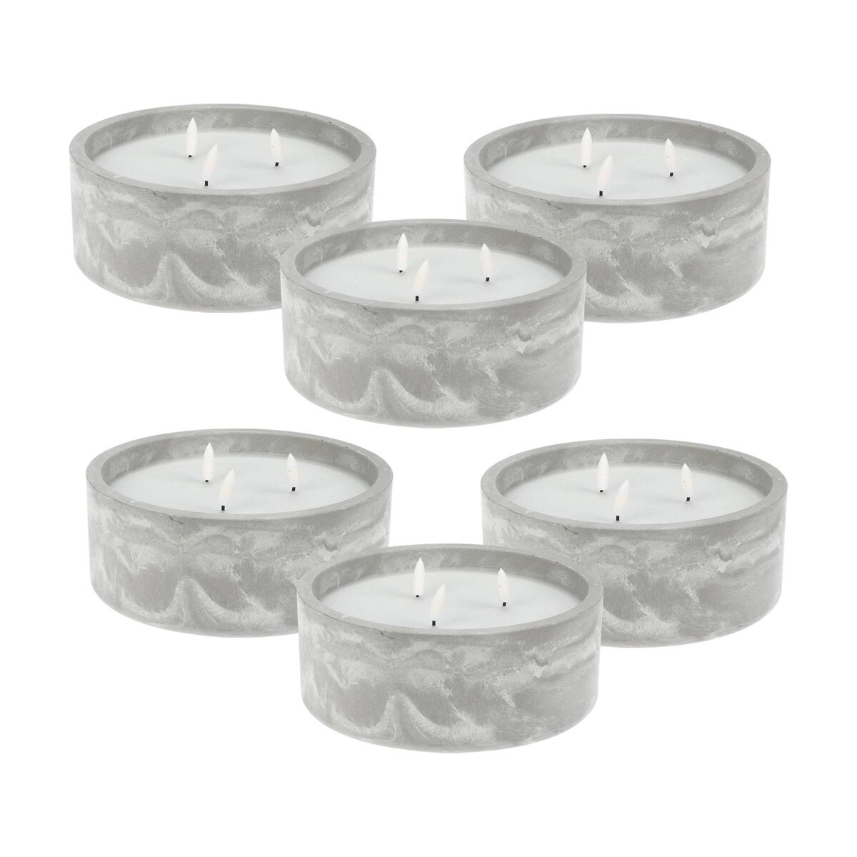 Well home - pack 6 velas led redonda