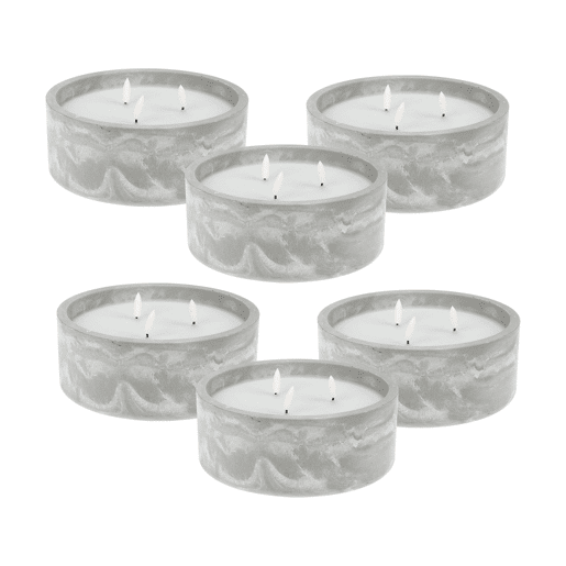 WELL HOME - Pacote de 6 velas LED redondas