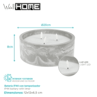 WELL HOME - Pacote de 6 velas LED redondas