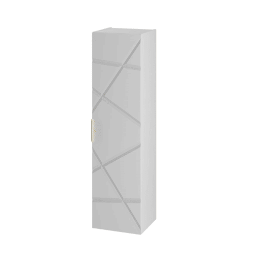 Conjunto móvel lavatório simples 80cm coluna Aurora Branco e Madeira Conjunto móvel lavatório simples 80cm coluna Aurora Branco e Madeira