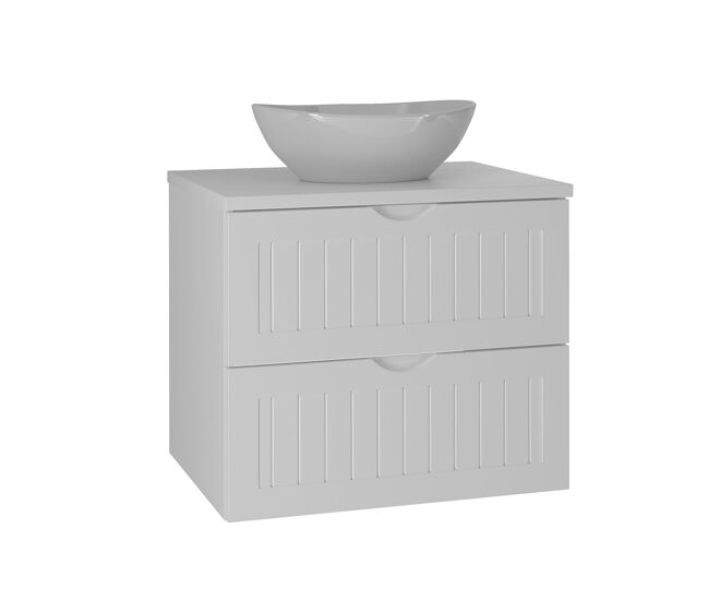 Mueble lavabo individual 60cm Soline Blanco