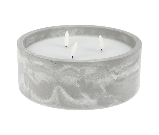 Well home - vela led formato redondo color gris ø20x8cm