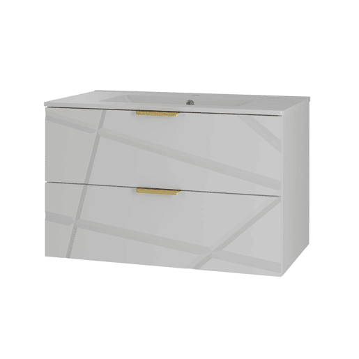 Móvel lavatório simples embutido 80cm Aurora Branco Móvel lavatório simples embutido 80cm Aurora Branco