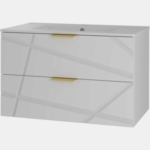 Móvel lavatório simples embutido 80cm Aurora Branco