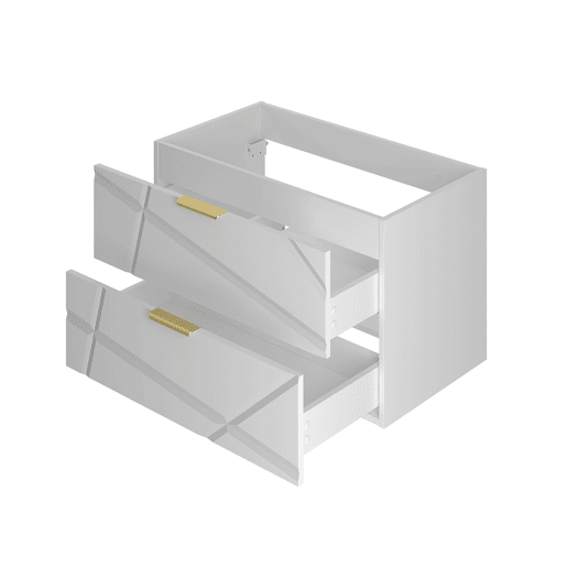 Móvel lavatório simples embutido 80cm Aurora Branco Móvel lavatório simples embutido 80cm Aurora Branco