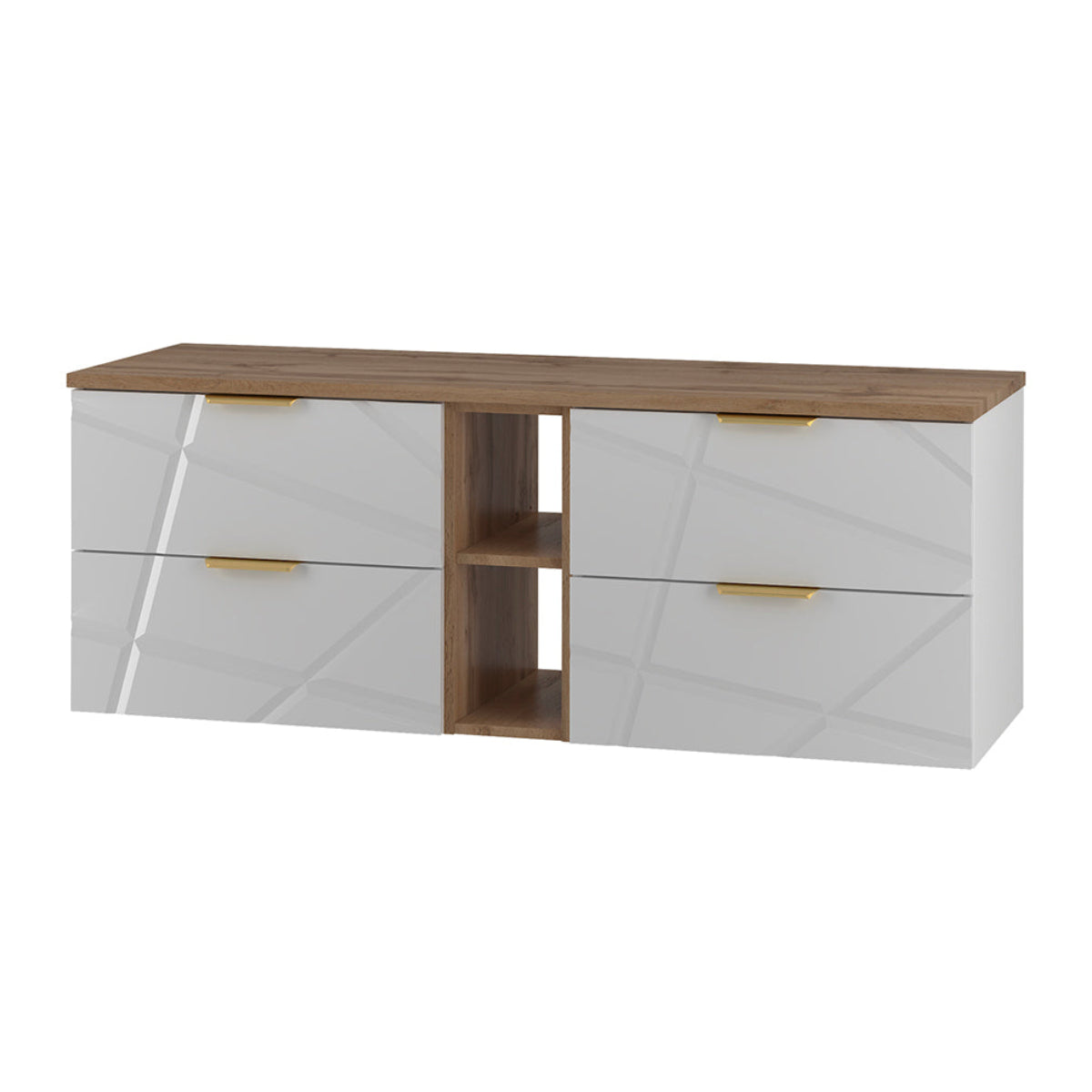 Mueble bajo lavabo 2 compartimientos encimera Aurora 140