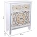 Aparador de madera y cristal de 2 cajones y 2 puertas Aparador de madera y cristal de 2 cajones y 2 puertas Blanco