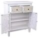 Aparador de madera y cristal de 2 cajones y 2 puertas Aparador de madera y cristal de 2 cajones y 2 puertas Blanco