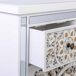 Aparador de madera y cristal de 2 cajones y 2 puertas Aparador de madera y cristal de 2 cajones y 2 puertas Blanco