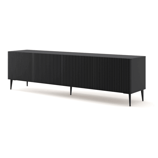 Suporte de TV preto de 4 portas Philaé 200 cm