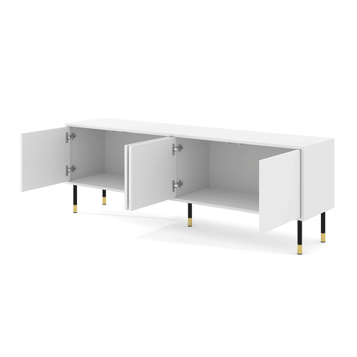 Suporte de TV Aglaé Branco com 4 portas e 180 cm