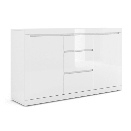 Aparador de 2 portas e 3 gavetas Olia Branco Aparador de 2 portas e 3 gavetas Olia Branco