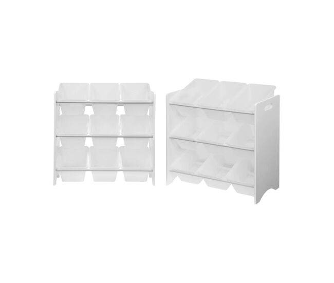 Armario infantil para juguetes, set de 2, tobias, blanco, 64x29.5x60 cm