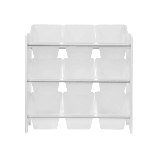 Arrumação de brinquedos, 18 compartimentos, set de 2, Tobias, Branco, 64x29.5x60 cm