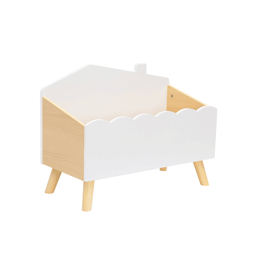Caixa de arrumação para crianças, Azur, Branco, 58x28x44.5 cm