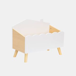 Caixa de arrumação para crianças, Azur, Branco, 58x28x44.5 cm