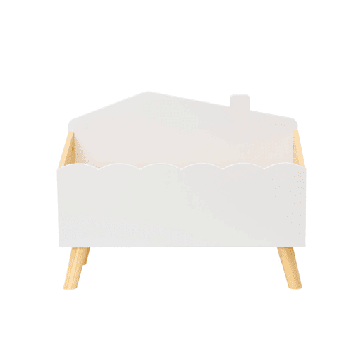 Caixa de arrumação para crianças, Azur, Branco, 58x28x44.5 cm