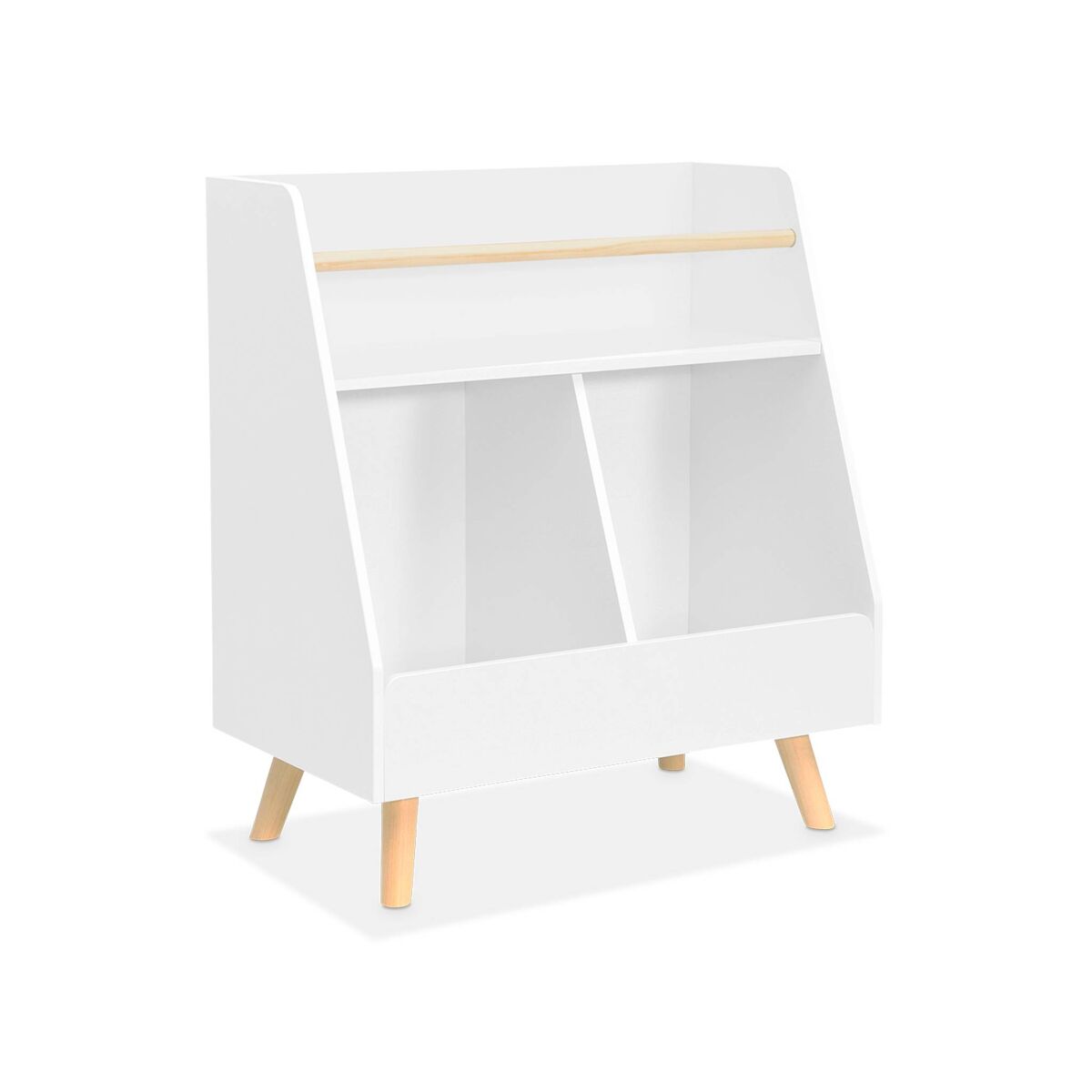 Mueble para niños, 2 compartimentos, tobias, blanco, 61.5x35x69.5 cm